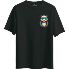 Cakkey Oversize Panda Baskılı T-Shirt