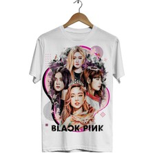 Cakkey Blackpink Grup -Dream- Beyaz T-Shirt Erkek Kısa Kol Günlük Stil Grafik Desenli