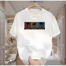 Cakkey Santa Baskılı Beyaz Tshirt