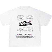 Cakkey Nissan Gt-R 35 Beyaz Oversize Tişört