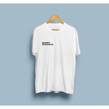 Oversize Reuben Buchanan Baskılı Unisex T-Shirt