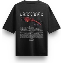 Cakkey Ferrari Formula 1 F1 Charles Leclerc Oversize Tshirt