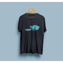 Bahriyeli Collection Oversize Türk Dünyası Haritası Turan Devletleri Baskılı Unisex T-Shirt