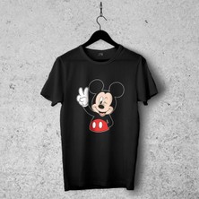 Cakkey Mickey Mouse Tasarımlı Tshirt 043,  Premium,çatlama Solma Yapmaz Çizgili Kahramanlar