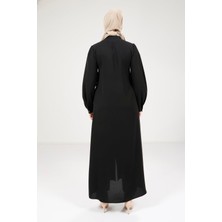 Beyza Zincir Taşlı Siyah Ferace 9167