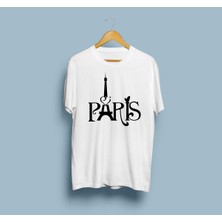 Bahriyeli Collection Oversize Paris ve Eyfel Unisex T-Shirt