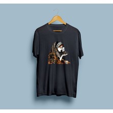 Oversize  Falcı Elinde Kahve Bardağı Tasarım Unisex T-Shirt