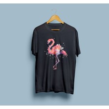 Bahriyeli Collection Oversize Flamingo Tasarımı Unisex T-Shirt