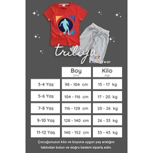 Triliya  Pamuklu  Çocuk Kapri Takımı (Cepli & Kordonlu, 3-12 Yaş)