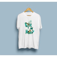 Oversize Rick And Morty Yazı ve Karakterler Tasarım Unisex T-Shirt