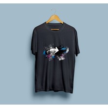 Bahriyeli Collection Oversize Graffiti Yön Işareti Tasarım Unisex T-Shirt