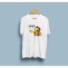 Bahriyeli Collection Oversize Karikatür Ha Ha! Tasarım Unisex T-Shirt