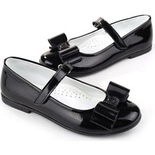 Papuç Sepeti Ortaç 3162 Kız Çocuk Balerin Cırtlı Babet Ayakkabı