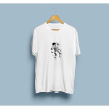 Bahriyeli Collection Oversize Astronot Tasarımlı Unisex T-Shirt
