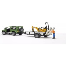 Bruder Land Rover Arazi Aracı ve Jcb Mini Kazıcı BR02593