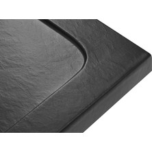 Modülduş Duş Teknesi - Modstone 80 x 80 Doğal Taş Dokulu - Siyah
