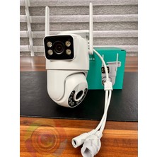 RX29AI Wifi 2 Kamera 3+3mp Onvif Akıllı Gece Renkli Görüş Sesli Güvenlik Kamerası + 1.5A Adaptör