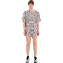 Inguz Stripe %100 Pamuk Şort Tulum