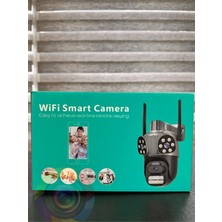 RX35AI 3 Kameralı Wifi Alarmlı Sirenli Sesli Akıllı Güvenlik Kamerası + 1.5A Adaptör