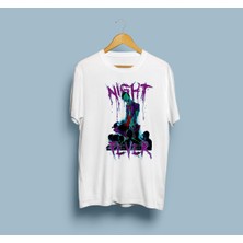 Bahriyeli Collection Oversize Night Fever Zombi Tasarım Unisex T-Shirt