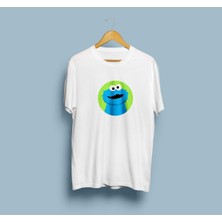 Bahriyeli Collection Oversize Kurabiye Canavarı Tasarım Unisex T-Shirt