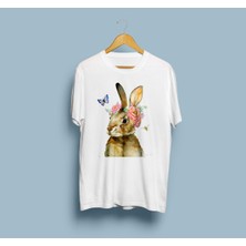 Bahriyeli Collection Oversize Tavşan Tasarım Unisex T-Shirt
