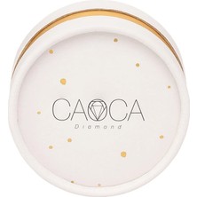 Caoca Üçgen Mineli ve Pırlanta Taşlı Kolye