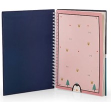 Mz Craft And Stuff Penguen Desenli Özel Baskılı Tasarım Defter