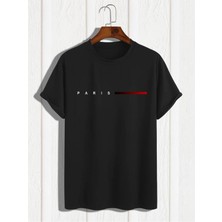 Cakkey Oversize Fit Bisiklet Yaka Creative Yazı Baskılı Tişört