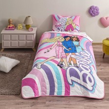 Taç Barbie Imagine Lisanslı Barbie Imagine Tek Kişilik Yatak Örtüsü Seti