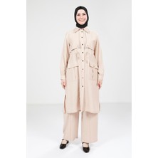 Beyza Bej Tunik Pantolon Takım 9240