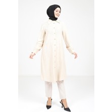 Beyza Bej Renk Tesettür Tunik 9375