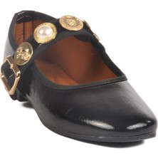 Walkway B-40 Z Siyah Tekstil Kadın Babet