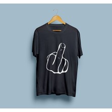 Bahriyeli Collection Oversize Orta Parmak Logolu Tasarım T Shirt