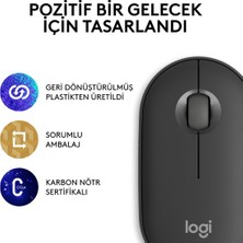 Logitech M350 Pebble Sessiz Kablosuz Kompakt Mouse