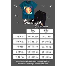 Triliya  Pamuklu  Çocuk Kapri Takımı (Cepli & Kordonlu, 3-12 Yaş)