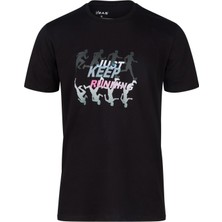 2as As Alex Baskılı Erkek Sıfır Yaka T-Shirt Siyah