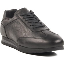 2K1004-HK-7811 M Siyah Hakiki Deri Sneaker