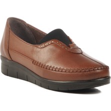 Taba Hakiki Deri Kadın Günlük Ayakkabı 42637 Z