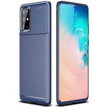 Samsung Galaxy S20 Plus Karbon Desenli Negro Silikon Kılıf