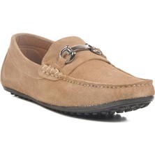 Komcero Welfare 2Y0274-163 M Bej Süet Hakiki Deri Erkek Loafer