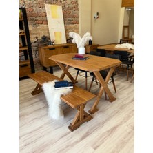 Ntconcept Vitra Ahşap Ayaklı Bench ( UZUNLUK-90 cm )