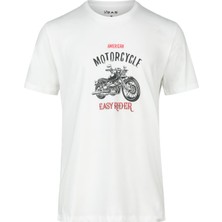 2AS  Alex Baskılı Erkek Sıfır Yaka T-Shirt