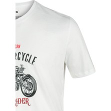 2AS  Alex Baskılı Erkek Sıfır Yaka T-Shirt