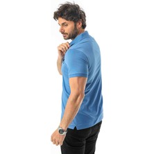 Büyük Beden Regular Fit Polo Yaka Cepli Baskılı T-SHIRT-PL-3458