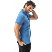 Büyük Beden Regular Fit Polo Yaka Cepli Baskılı T-SHIRT-PL-3458