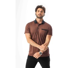 Polo Yaka Düğmeli Cepli Erkek T-SHIRT-6274