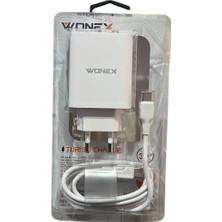 Wonex Çift Girişli 33W Turbo Type-C Şarj Adaptör Kablo