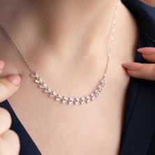 Vaoov 925 Ayar Gümüş Zeytin Dalı Kolye