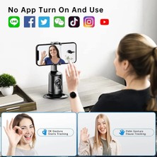 Akıllı 360° Otomatik Yüz Izleme Gimbal Masaüstü Selfie Tripodu